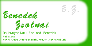 benedek zsolnai business card